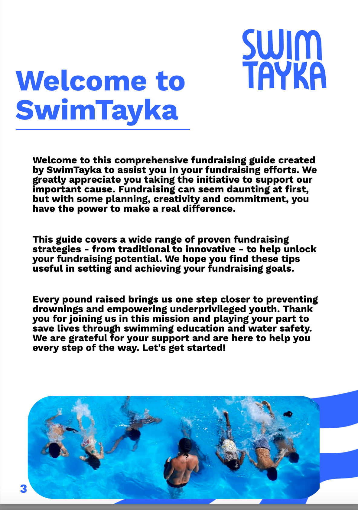 SwimTayka Fundraising Pack