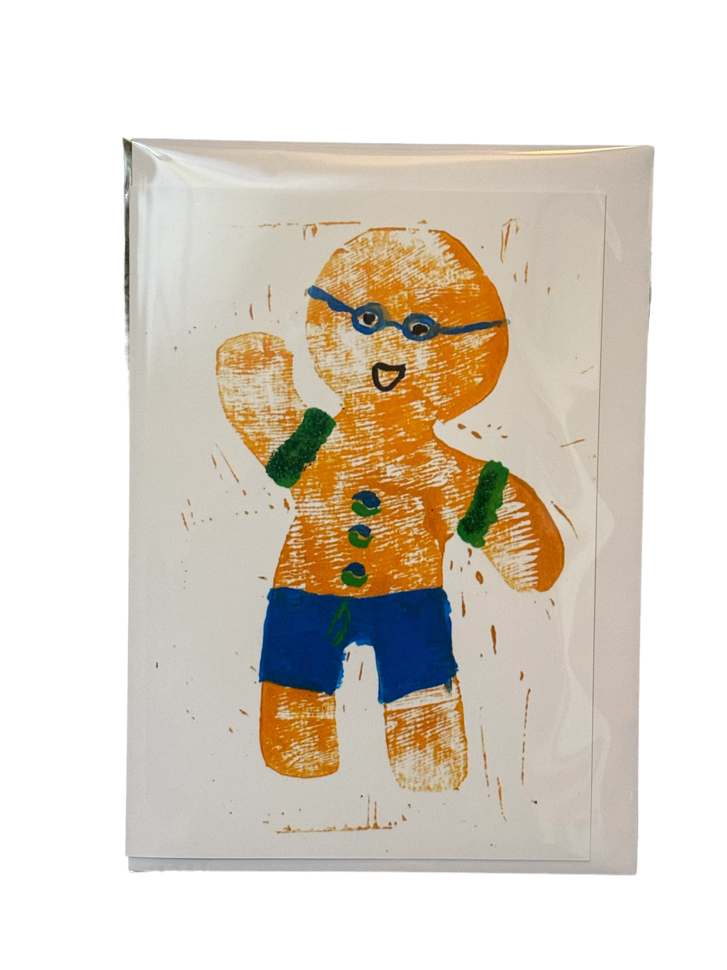 Festive Frolic: SwimTayka's Gingerbread Cheer - pack of 6 cards